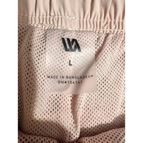 VRST Men's 5" Everyday Shorts Light Pink Crepe Size Large Mesh Lining Drawstring - Picture 4 of 6